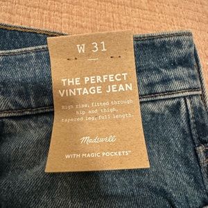 Madewell The Perfect Vintage Jean in Kepler Wash Size 31